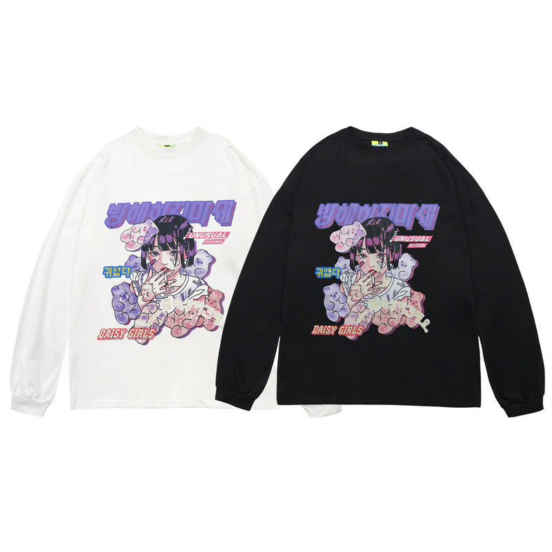 Unisex Comic Print Long Sleeve T-Shirt