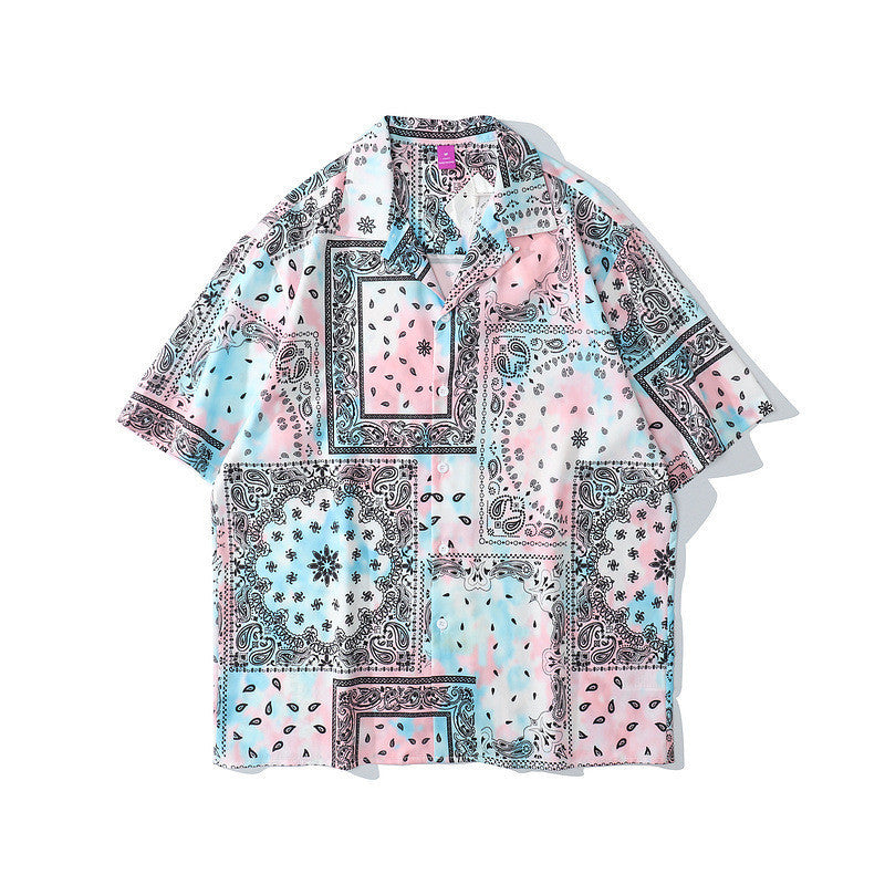 Retro Hawaiian Short-Sleeve Shirt for Couples