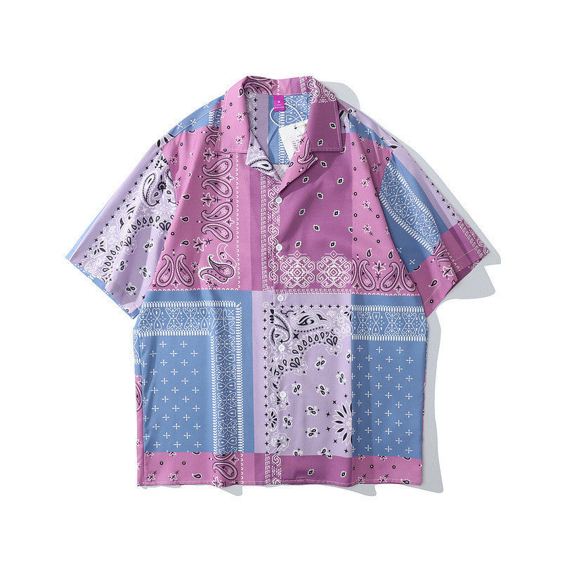 Retro Hawaiian Short-Sleeve Shirt for Couples