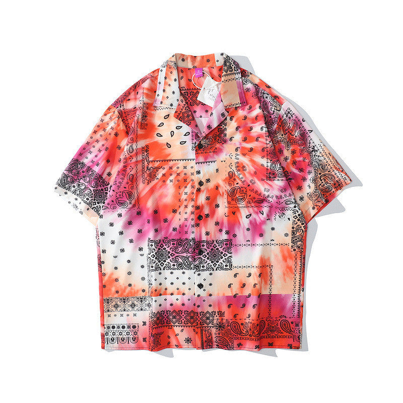 Retro Hawaiian Short-Sleeve Shirt for Couples