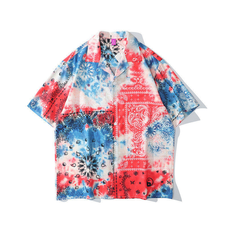 Retro Hawaiian Short-Sleeve Shirt for Couples