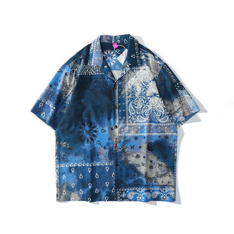 Retro Hawaiian Short-Sleeve Shirt for Couples