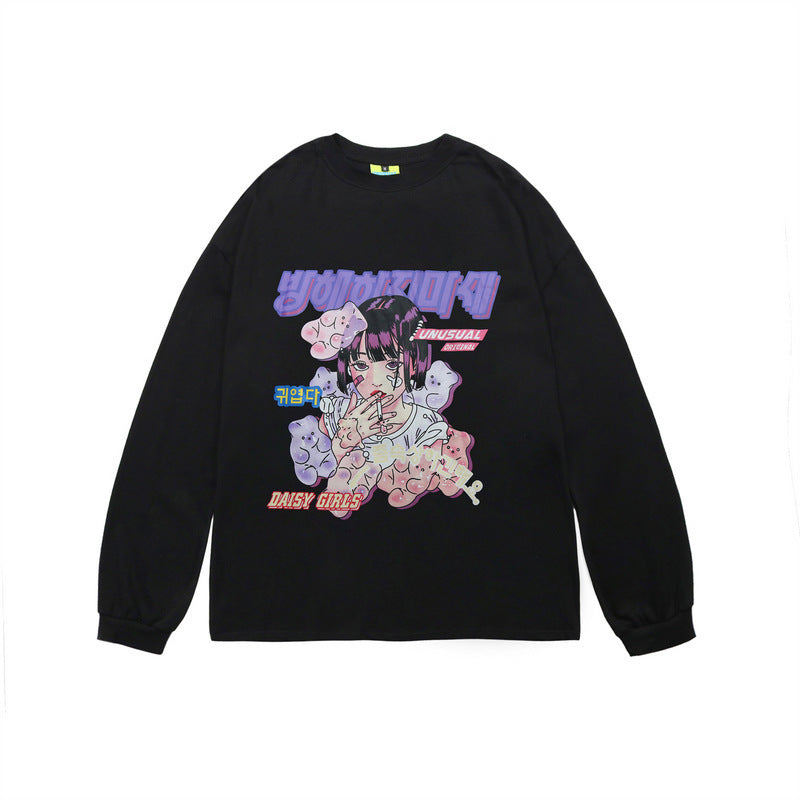 Unisex Comic Print Long Sleeve T-Shirt