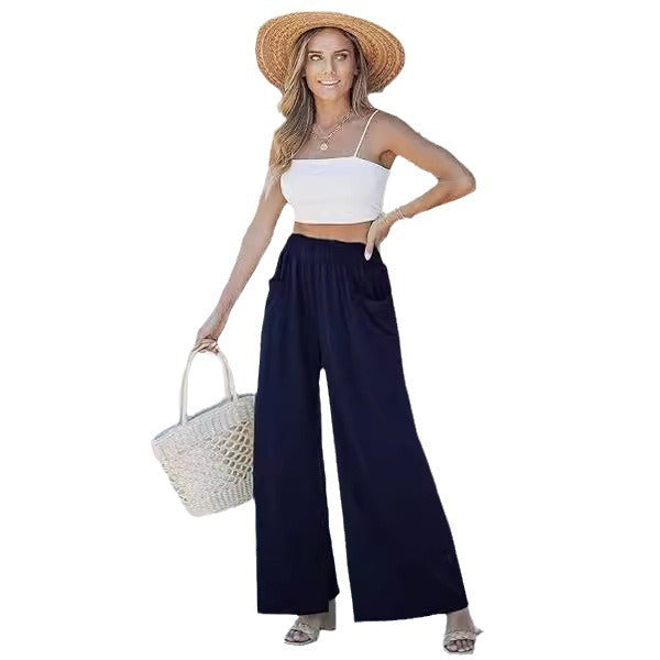 High Waist Wide Leg Sports Pants for Women