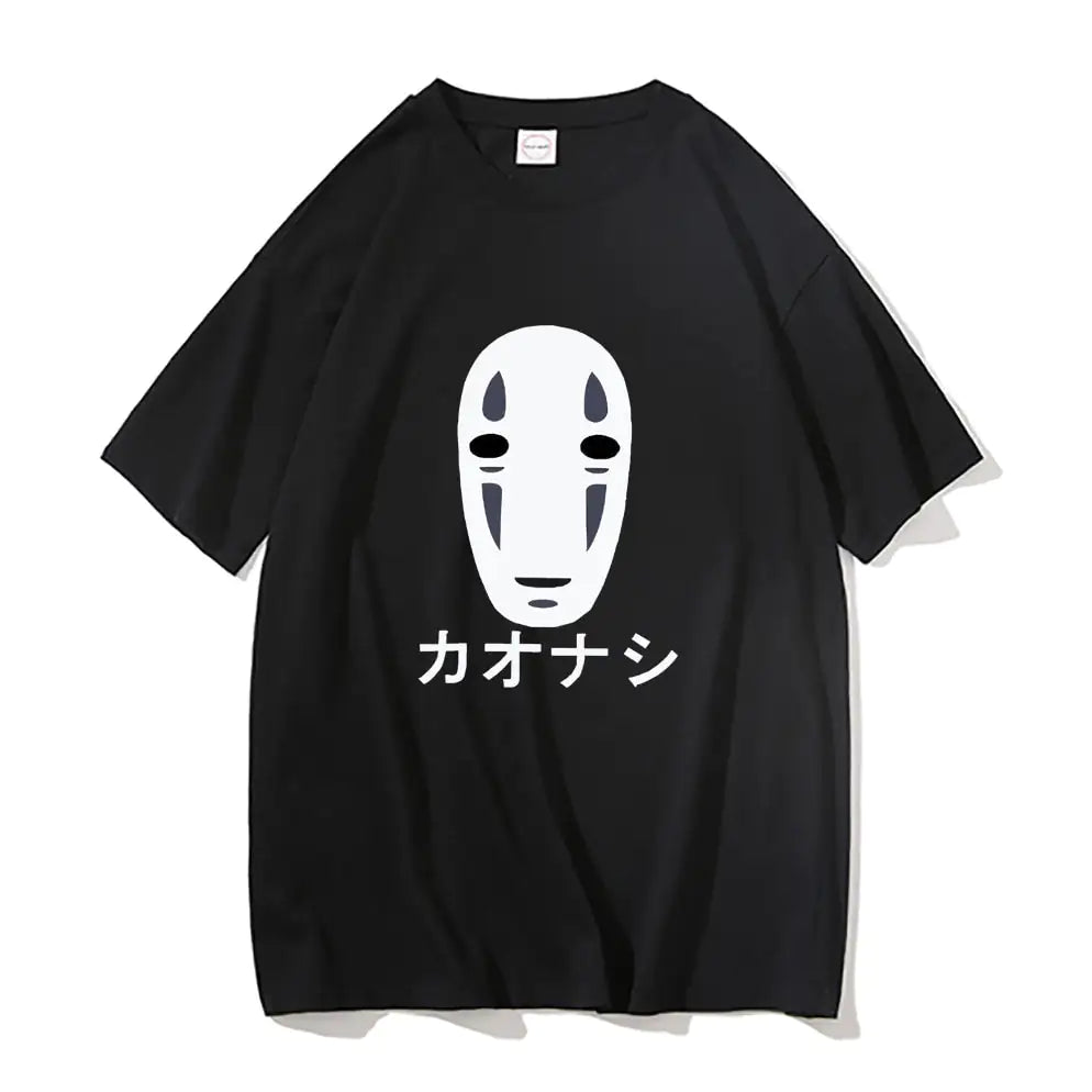 No Face Man Graphic Oversized T Shirts