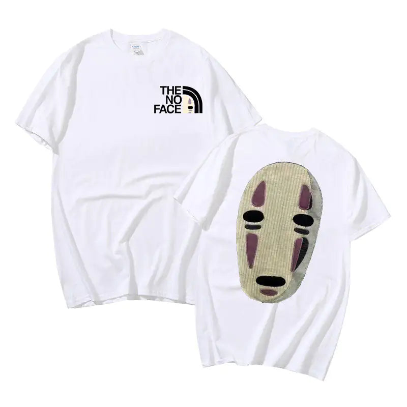 No Face Man Graphic Oversized T Shirts