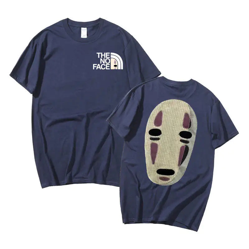 No Face Man Graphic Oversized T Shirts