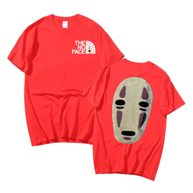 No Face Man Graphic Oversized T Shirts