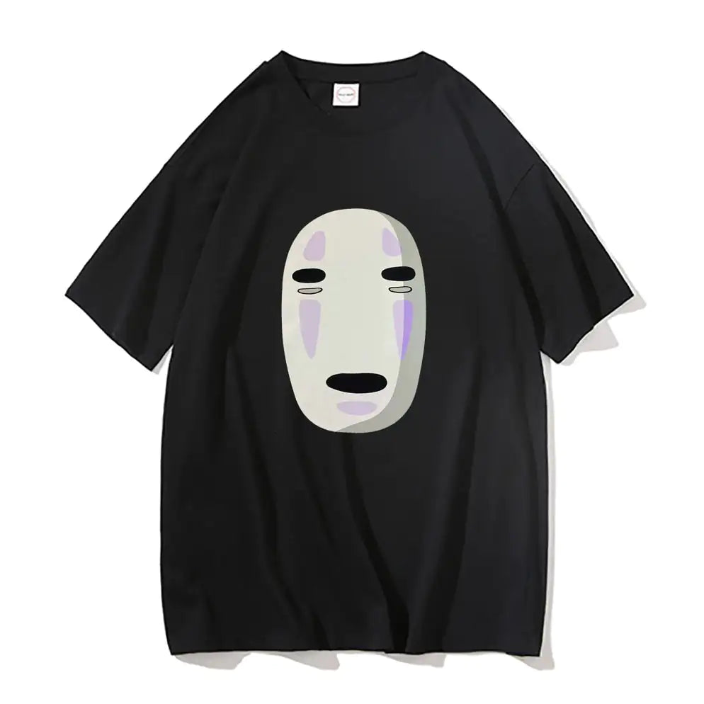 No Face Man Graphic Oversized T Shirts