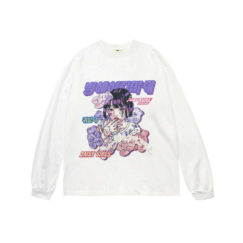 Unisex Comic Print Long Sleeve T-Shirt