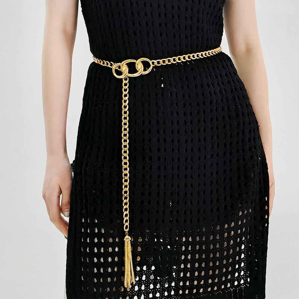Trendy Metal Fringe Waist Chain Belt