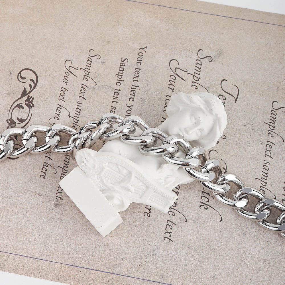 Versatile Hip Hop Metal Waist Chain with Padlock Pendant