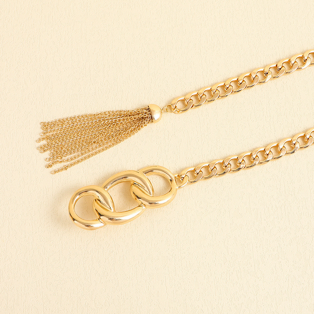 Trendy Metal Fringe Waist Chain Belt