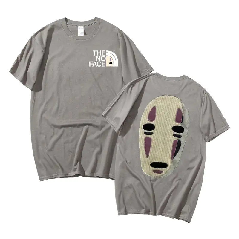 No Face Man Graphic Oversized T Shirts