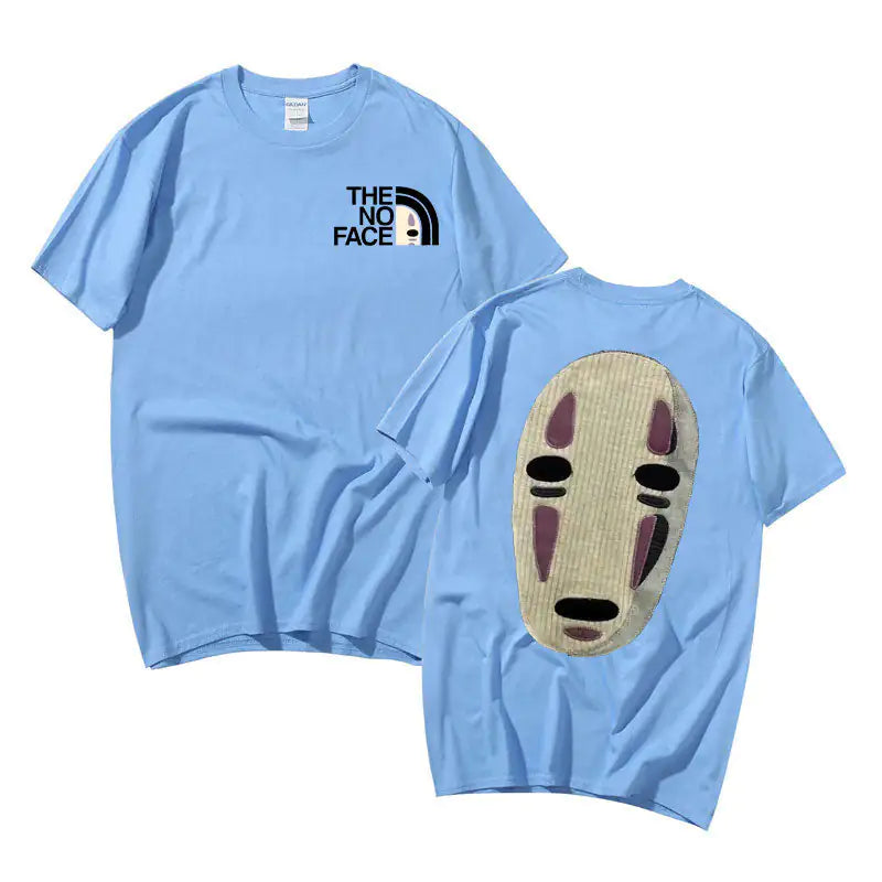 No Face Man Graphic Oversized T Shirts