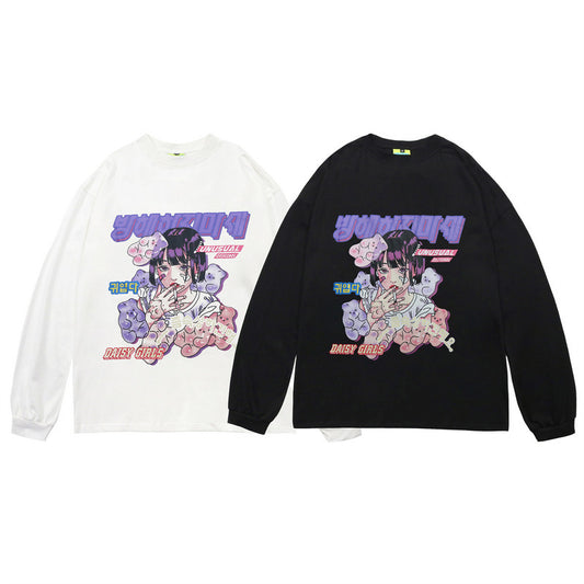 Unisex Comic Print Long Sleeve T-Shirt