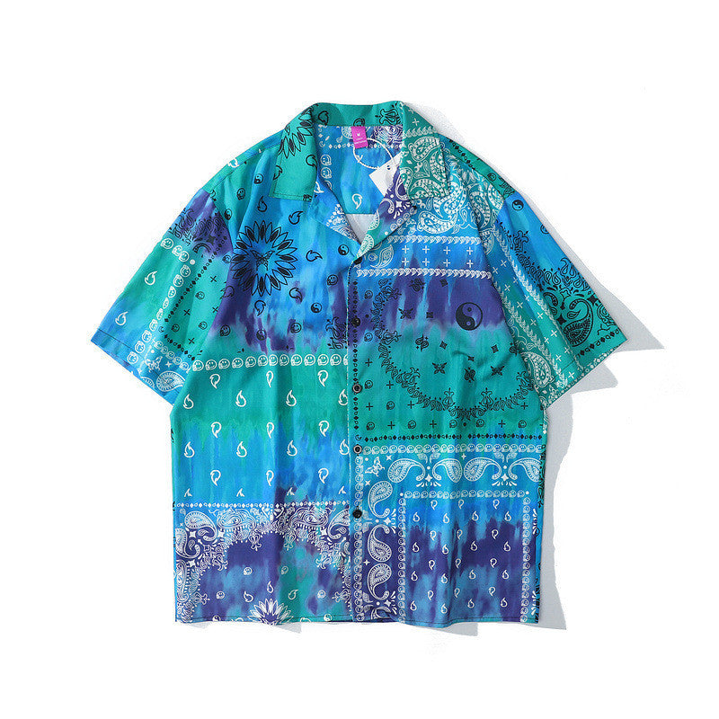 Retro Hawaiian Short-Sleeve Shirt for Couples