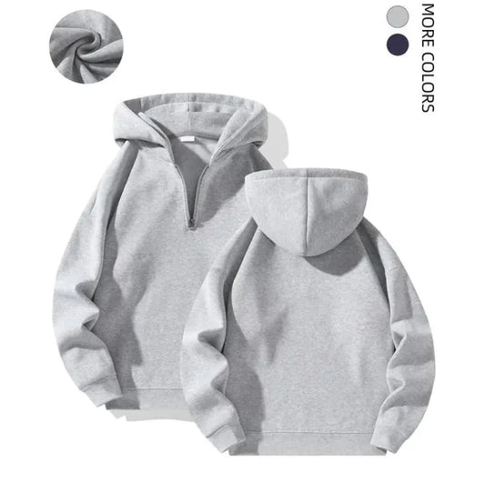Men's Zipper Hoodie Loose Fit Sports Sweater