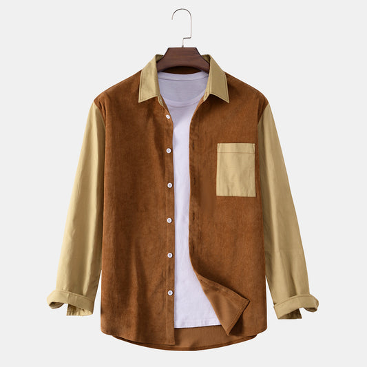 New Men's Long Sleeve Pocket Shirts