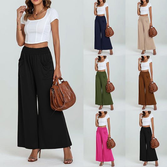 High Waist Wide Leg Sports Pants for Women